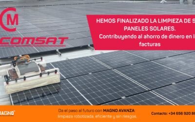 Magno Avanza realiza limpieza robotizada de paneles solares en Comsat