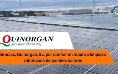 Limpieza robotizada de paneles solares en Quinorgan