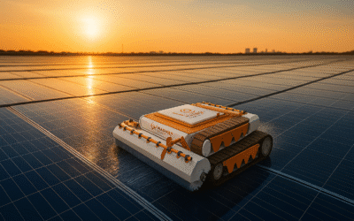 Limpieza robotizada de paneles solares verano: +12 % energía